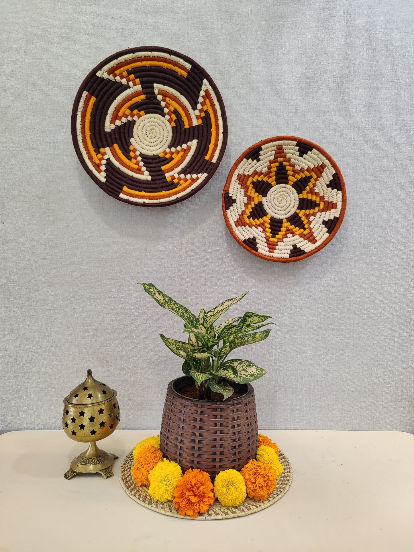 Sabai Plates RUSSET WEAVES