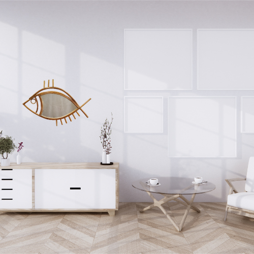 FISH TAIL Reflection Bamboo Mirror