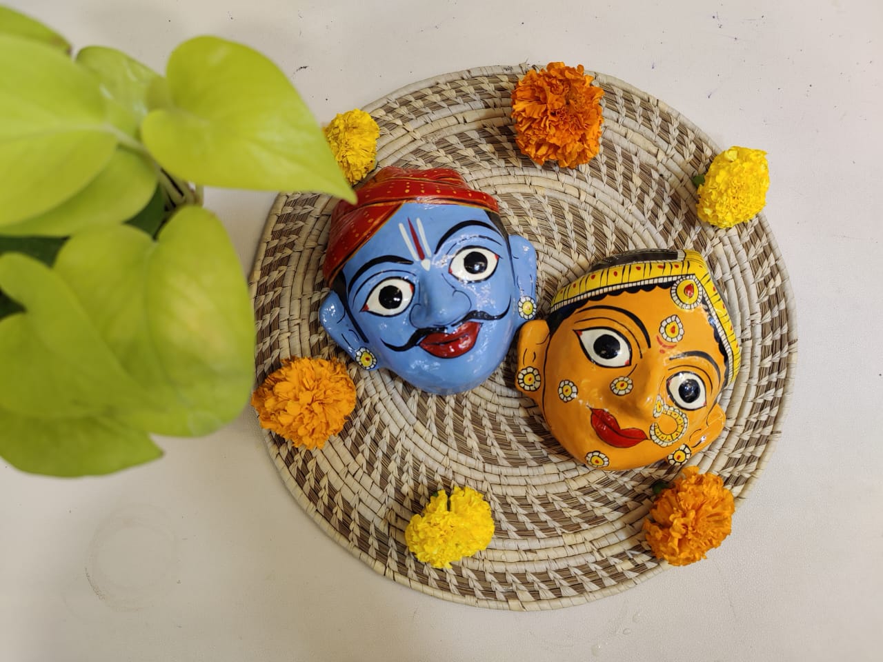 FOLK COUPLE Cherial mask size - 5"