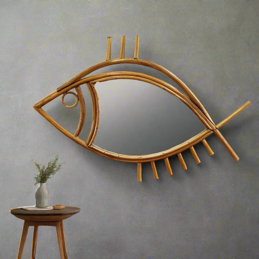 FISH TAIL Reflection Bamboo Mirror