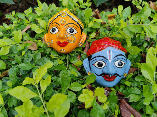 FOLK COUPLE  Cherial mask  size - 5"